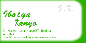 ibolya kanyo business card